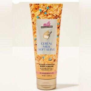 Bath & Body Works Cereal Milk Soft Serve Body Cream with Gold Accents